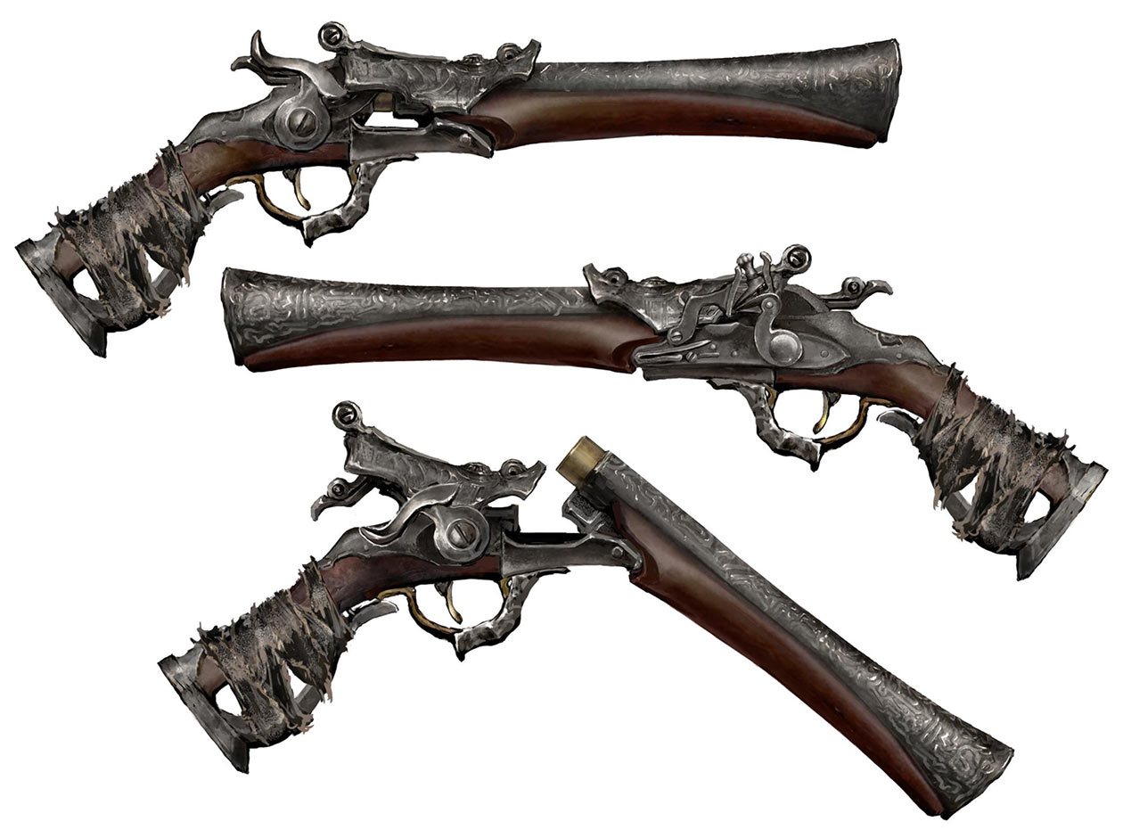 Hunter Pistol Art from Bloodborne