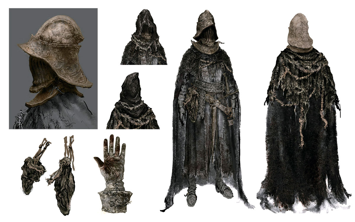 Yahar'gul Black Attire Art from Bloodborne