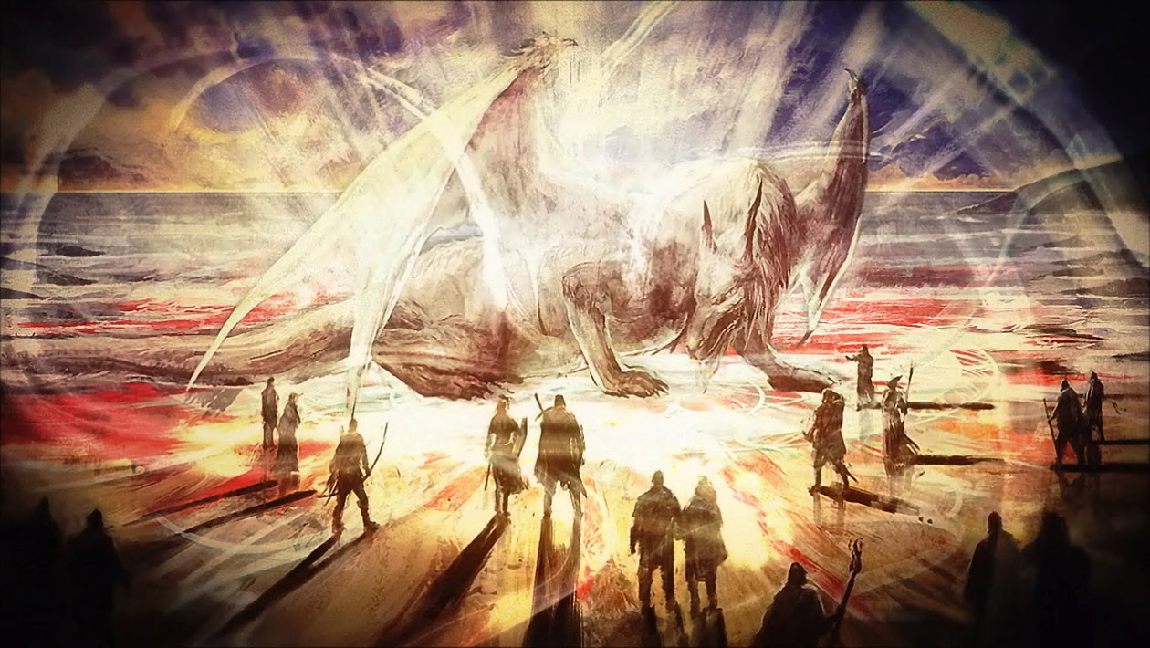 White Dragon Art from Dragon's Dogma Online