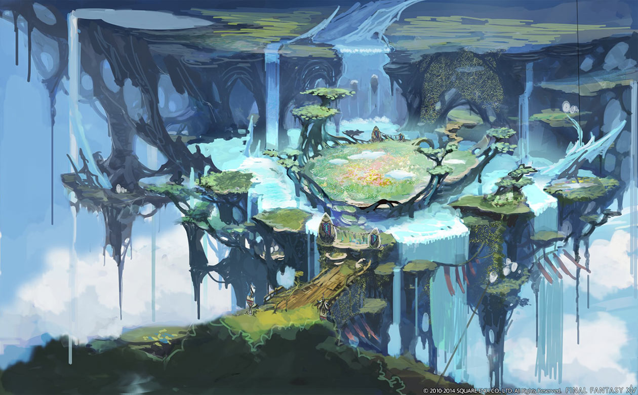 Floating Lands Environment Art from Final Fantasy XIV: Heavensward