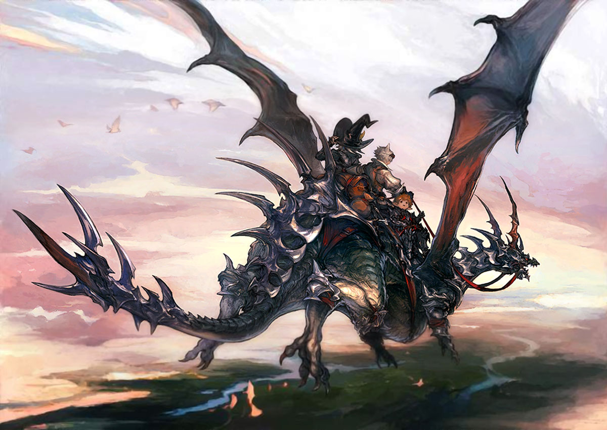Multi-rider Mount Art from Final Fantasy XIV: Heavensward
