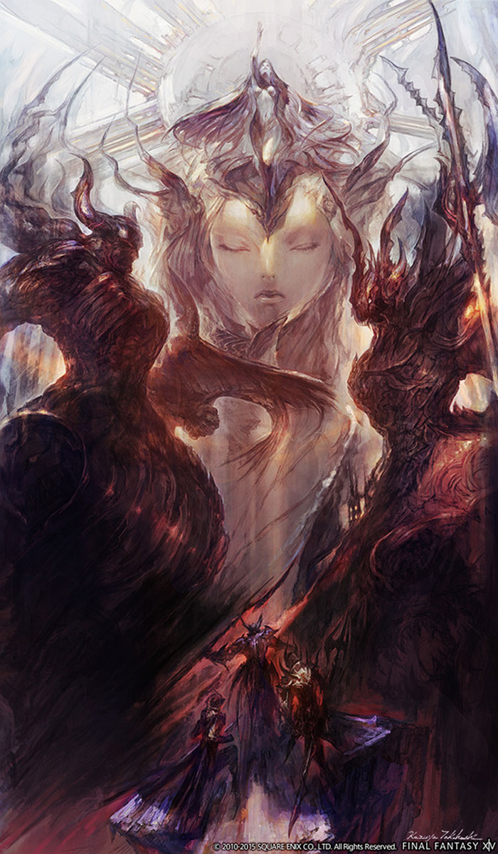 The Three War Gods Art from Final Fantasy XIV: Heavensward