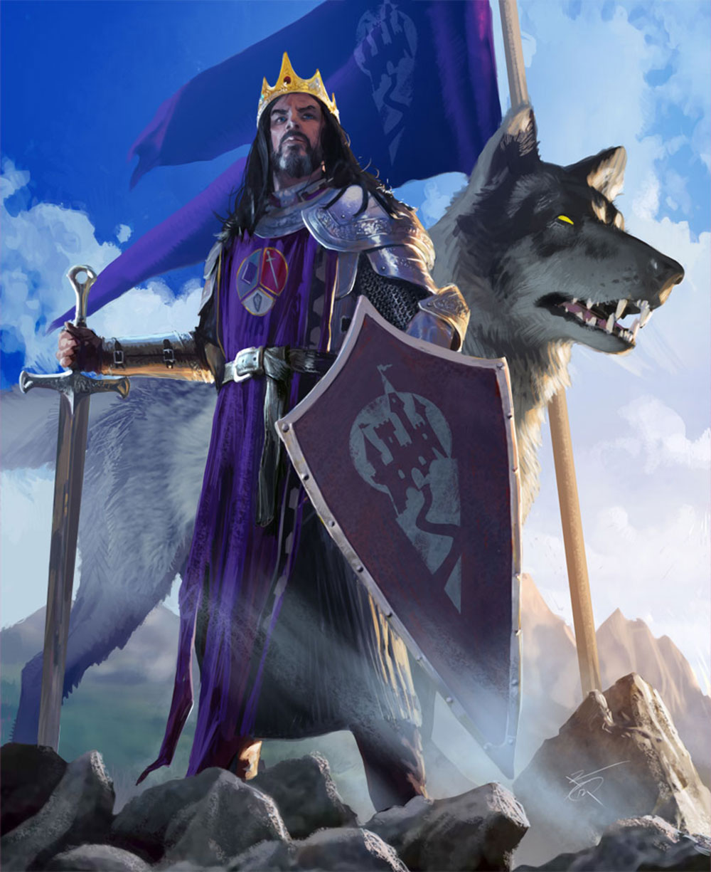 King Gabriel Boldheart Art from HEX: Shards of Fate