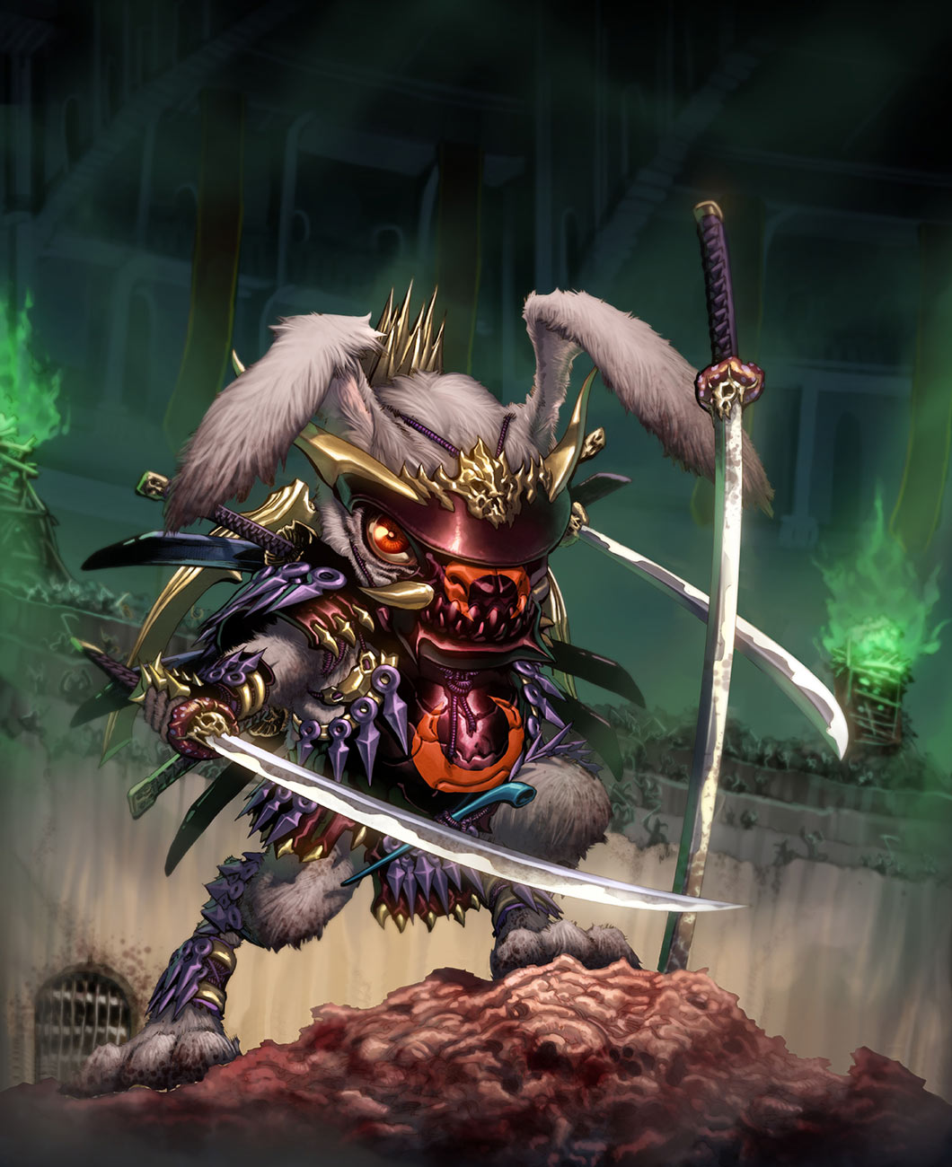 Warmaster Fuzzuko Art from HEX: Shards of Fate