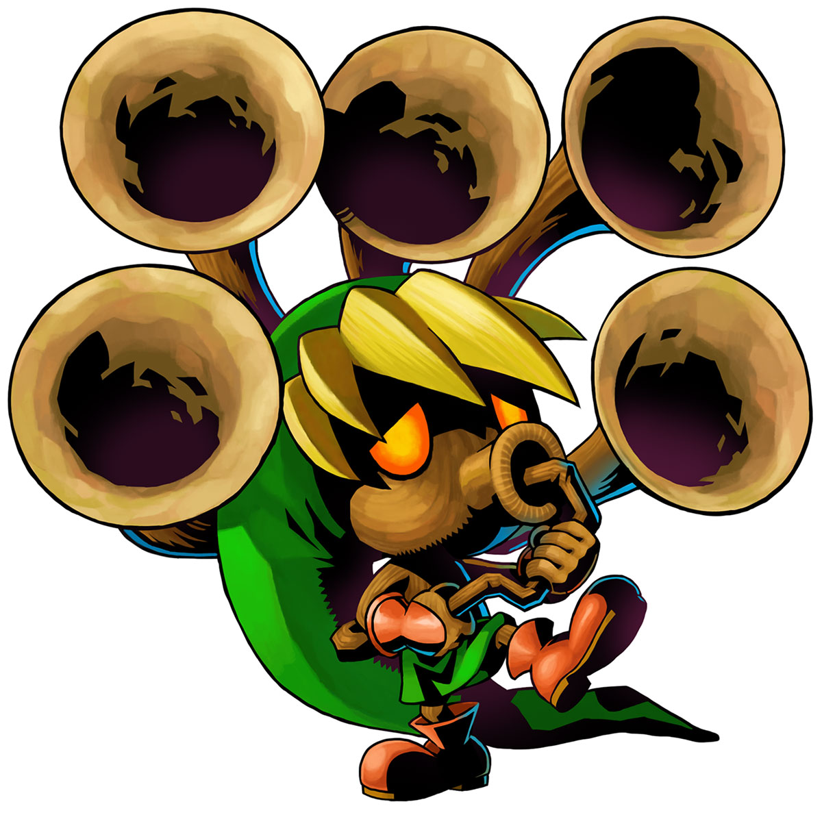 Deku Link & Pipes of Awakening Art from The Legend of Zelda: Majora's Mask 3D