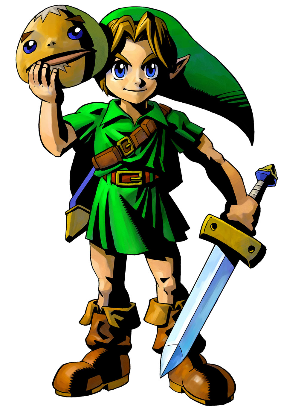 Link & Goron Mask Art from The Legend of Zelda: Majora's Mask 3D