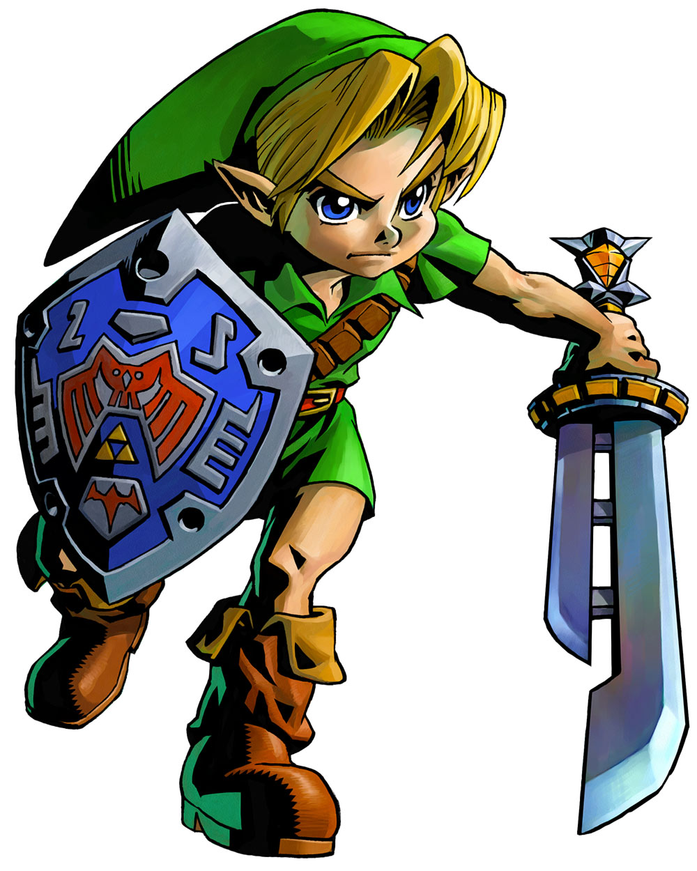 Link with Razor Sword & Hylian Shield Art from The Legend of Zelda: Majora's Mask 3D