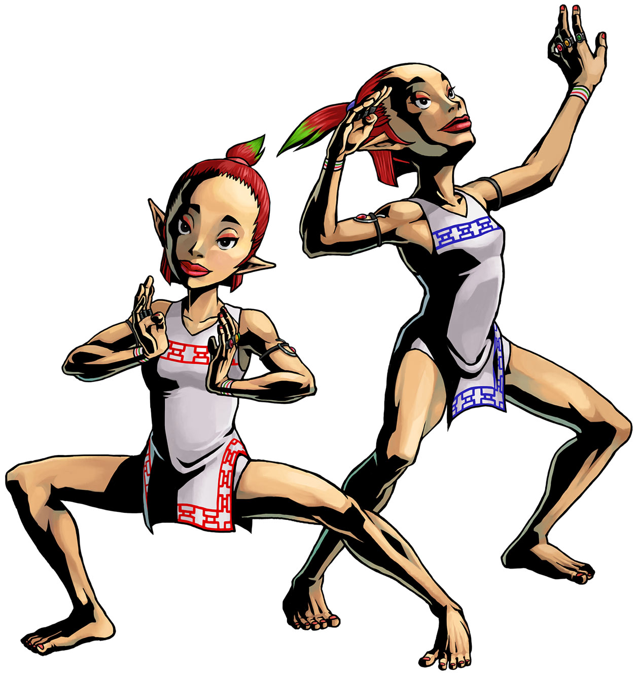 Rosa Sisters Art from The Legend of Zelda: Majora's Mask 3D