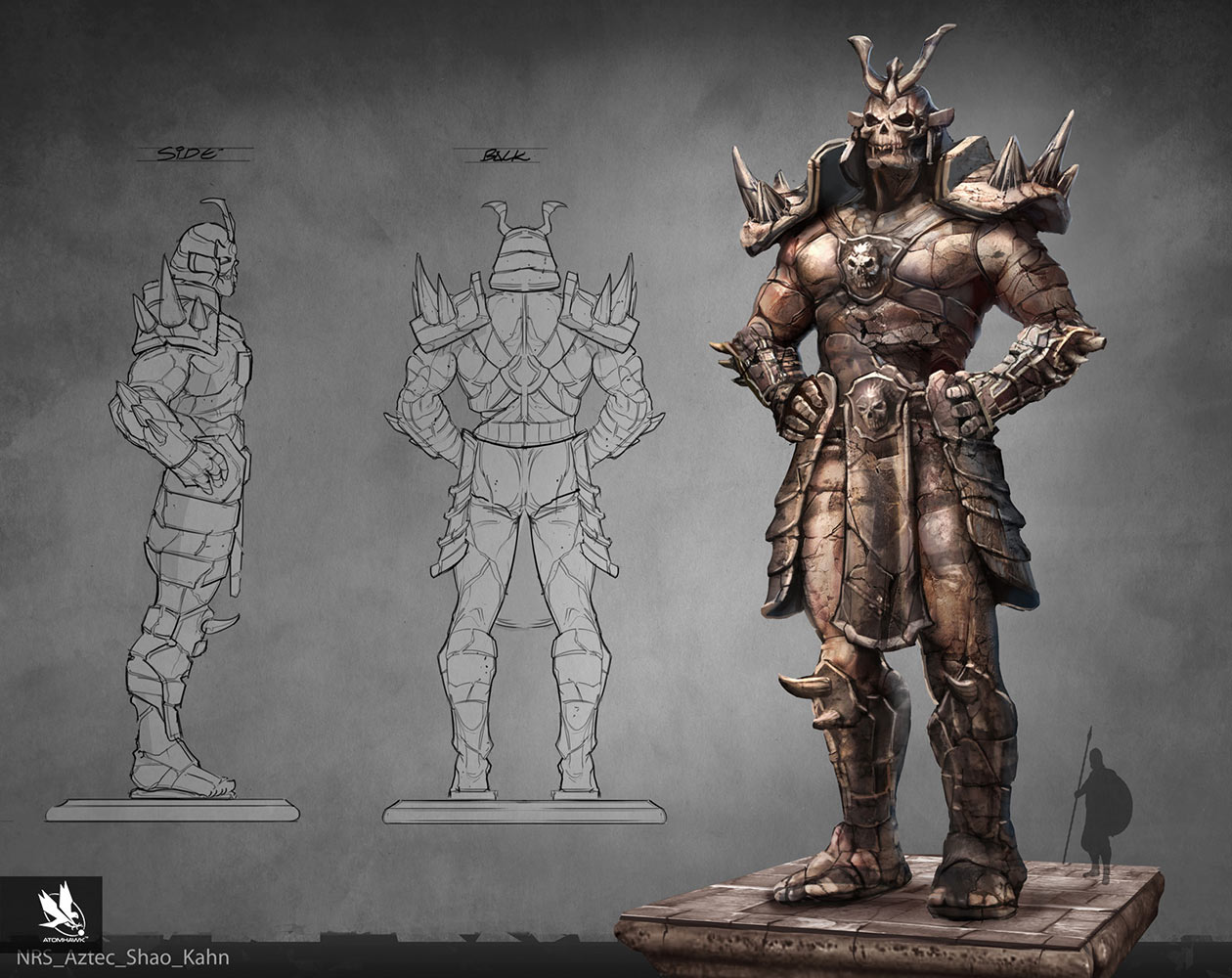 Aztec Shao Kahn Art from Mortal Kombat X
