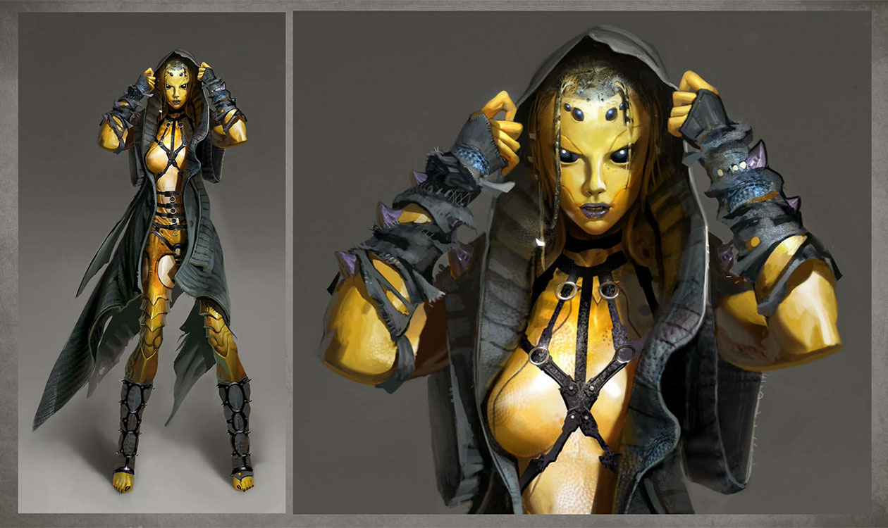 D'Vorah Face Concept Art from Mortal Kombat X