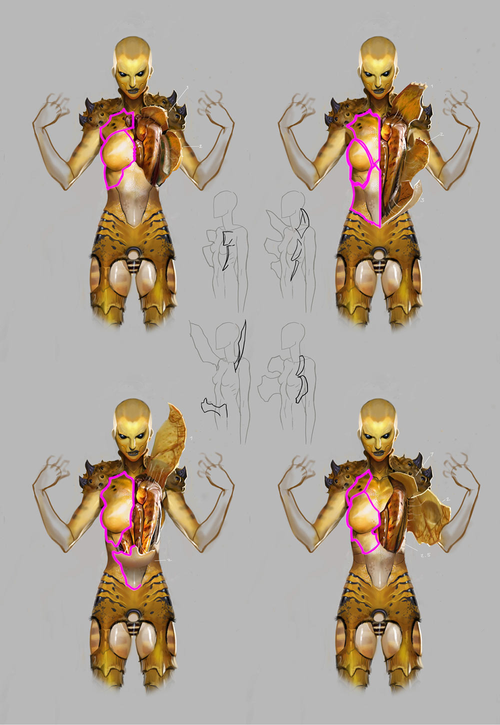 D'Vorah Pincer Concept Art from Mortal Kombat X