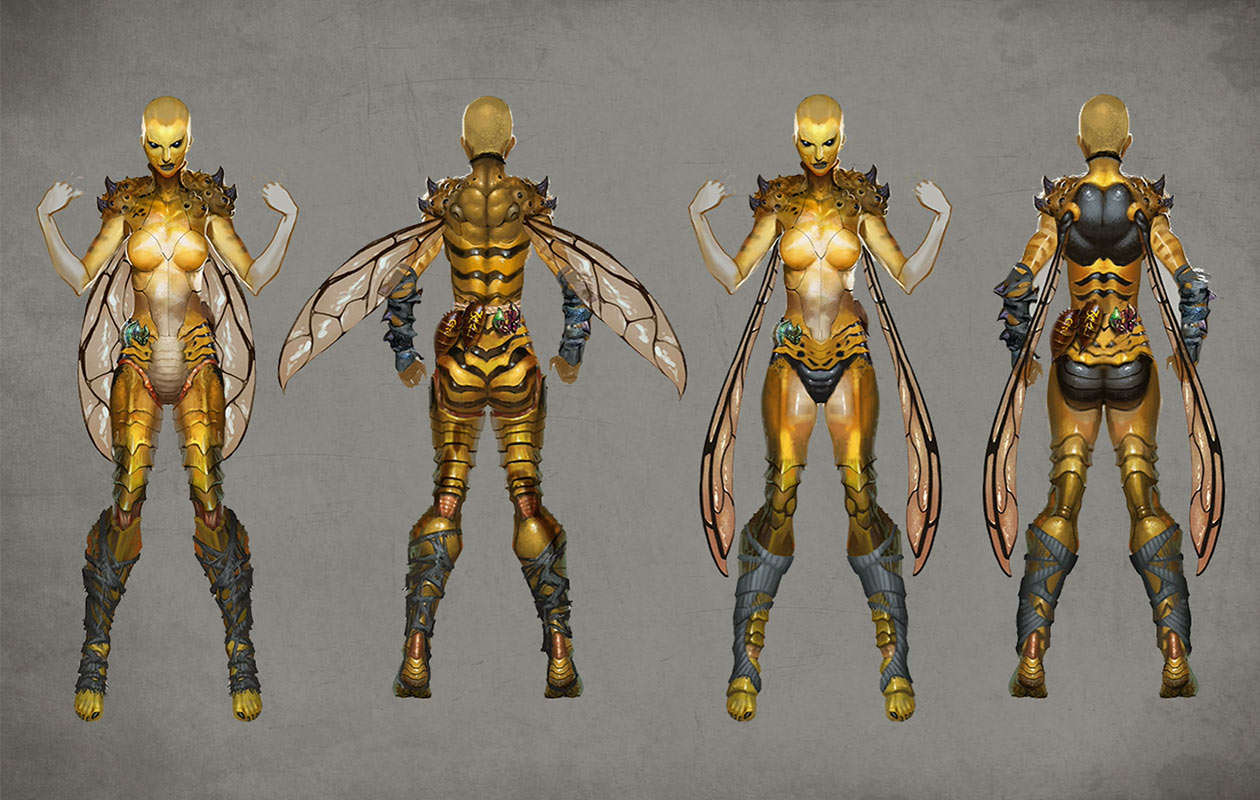 D'Vorah Unclothed Concept Art from Mortal Kombat X
