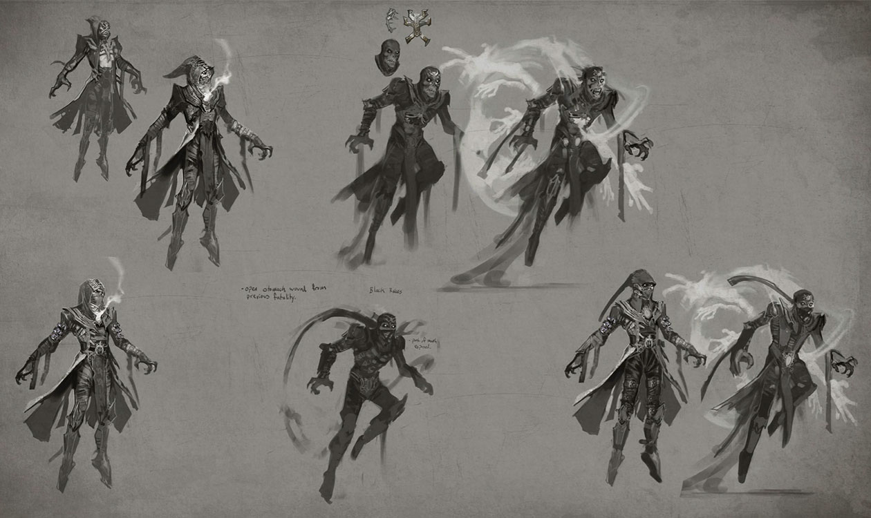 Ermac Sketches from Mortal Kombat X