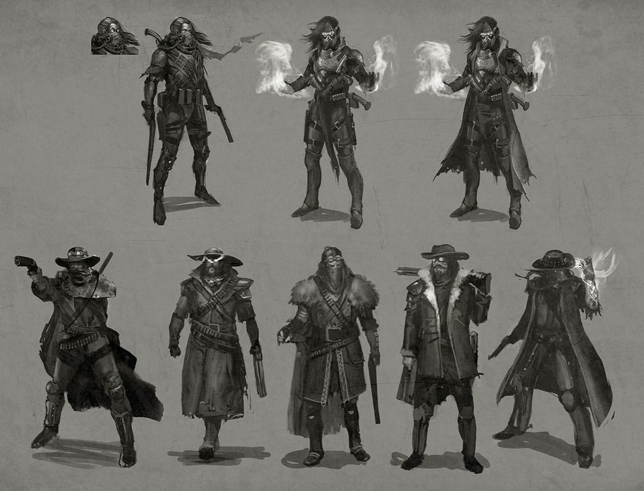 Erron Black Sketches from Mortal Kombat X