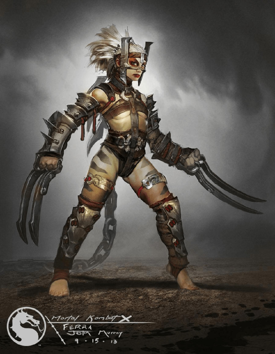 Ferra Concept Art from Mortal Kombat X