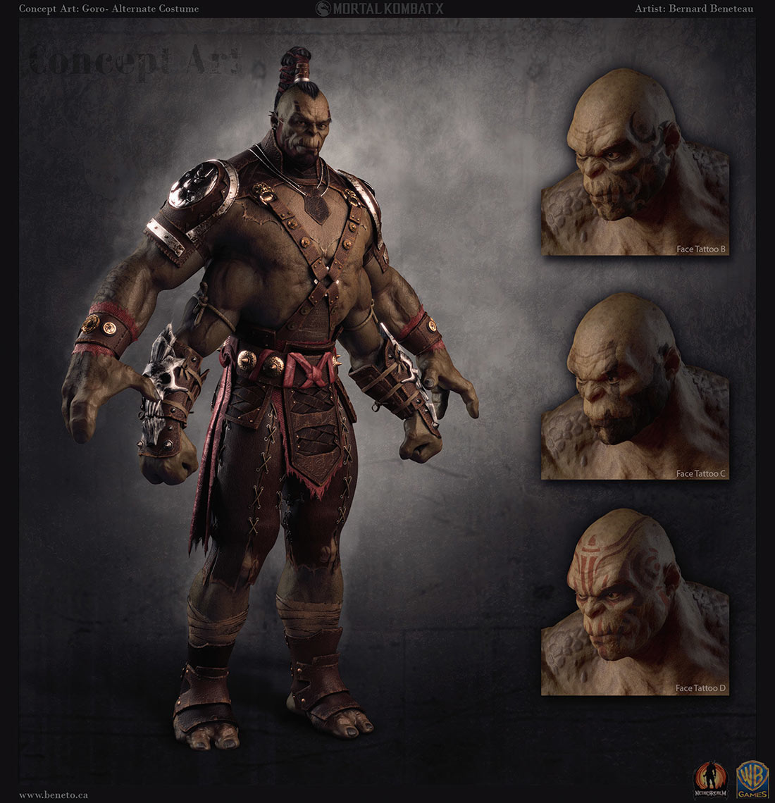 Goro Alt Concept Art from Mortal Kombat X