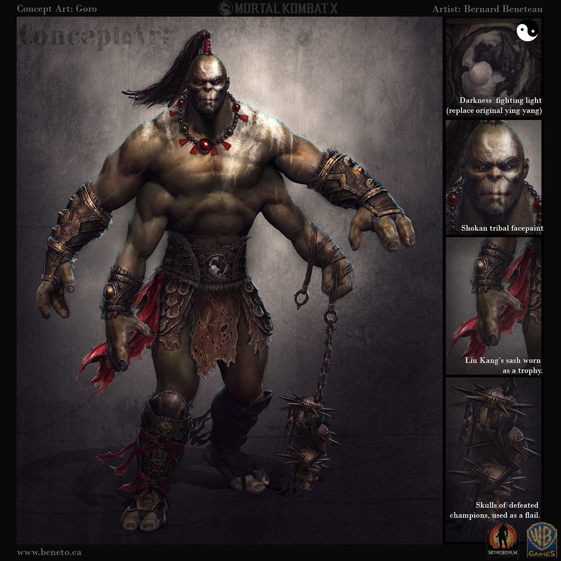 Goro Concept Art from Mortal Kombat X