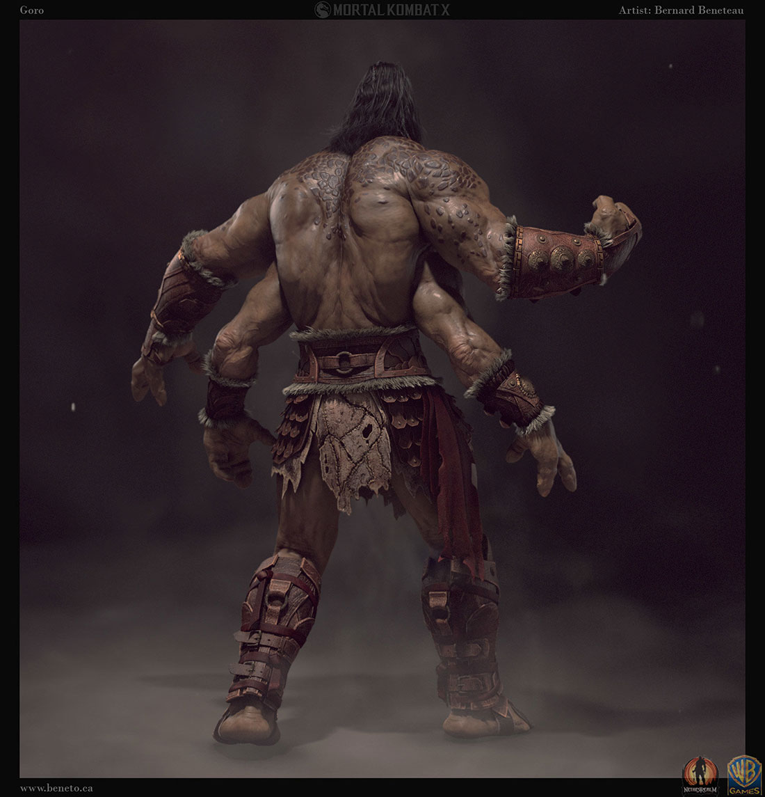 Goro Model, Back Art from Mortal Kombat X