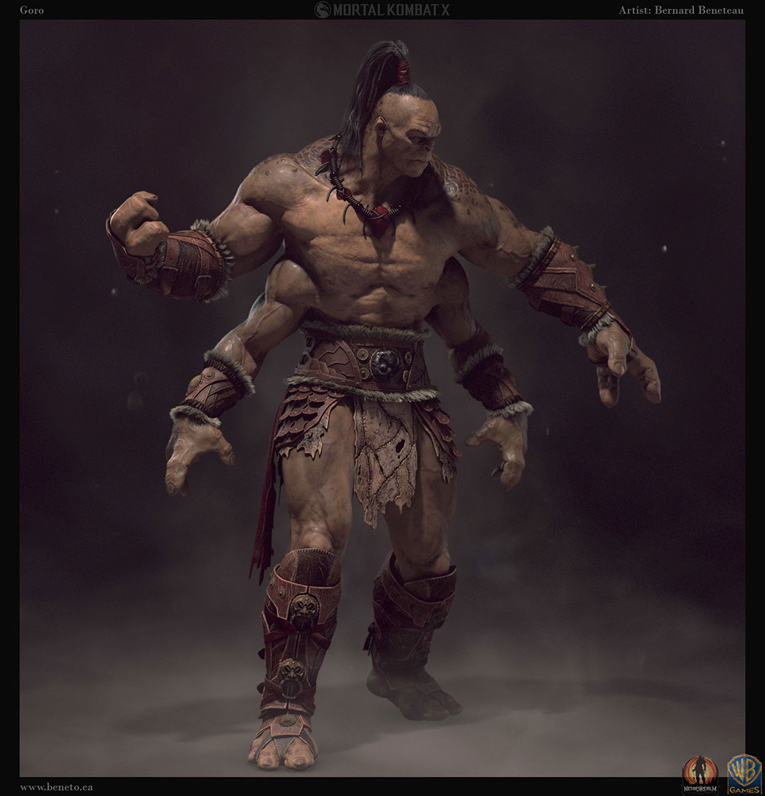 Goro Model Art from Mortal Kombat X