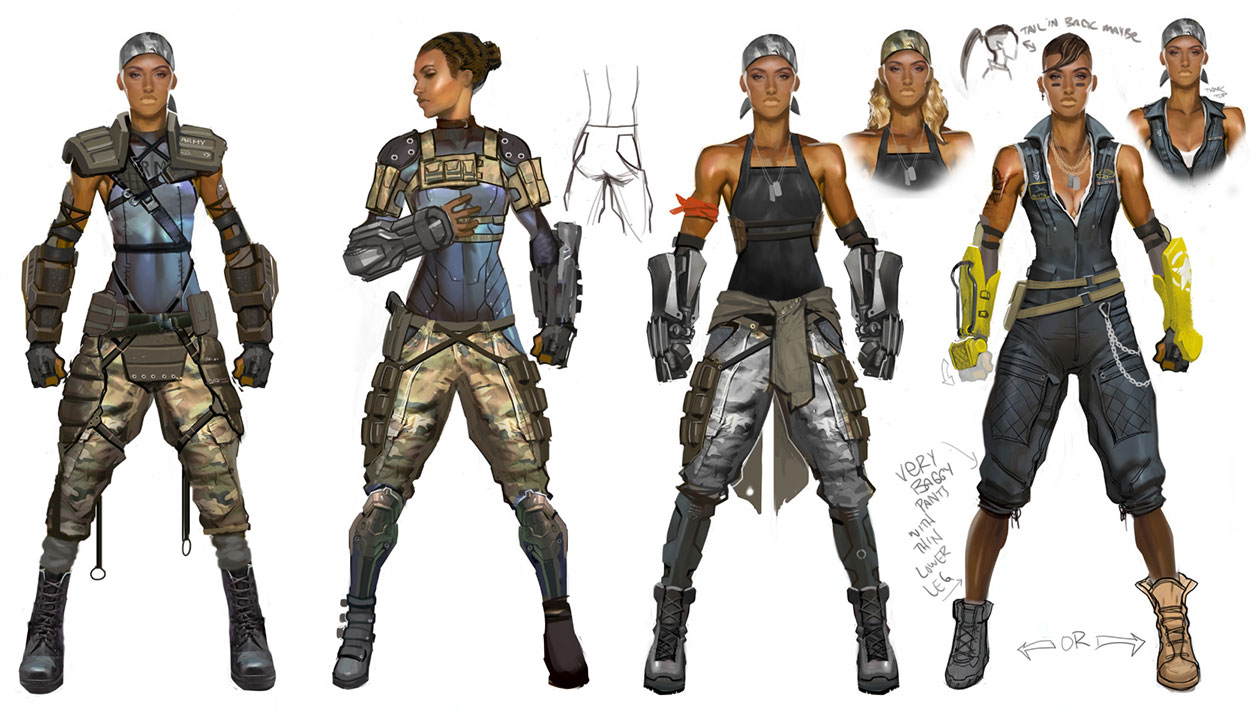 Jacqui Briggs Concept Art from Mortal Kombat X