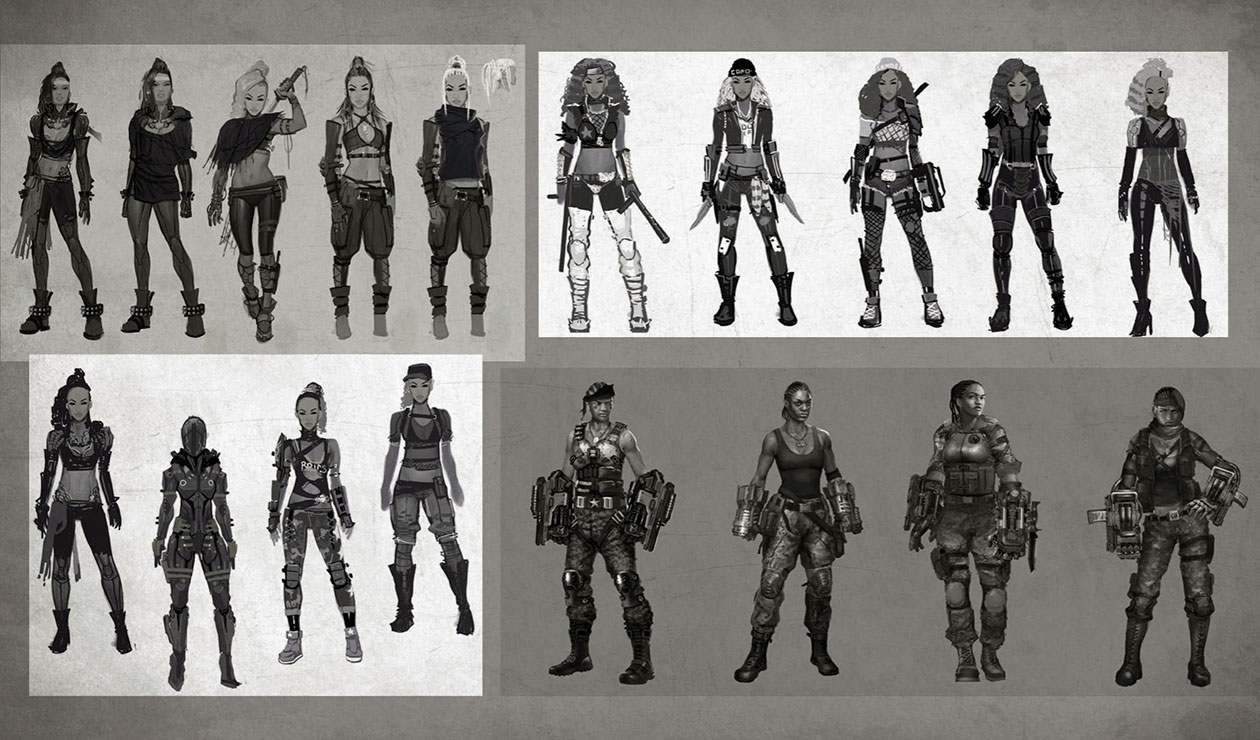 Jacqui Briggs Early Concept Art from Mortal Kombat X