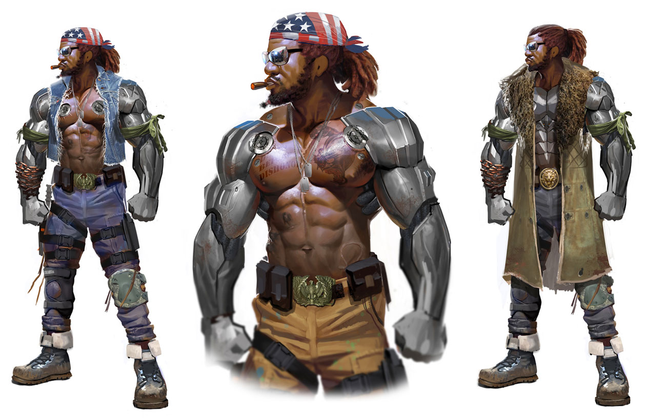 Jax Concept Art from Mortal Kombat X