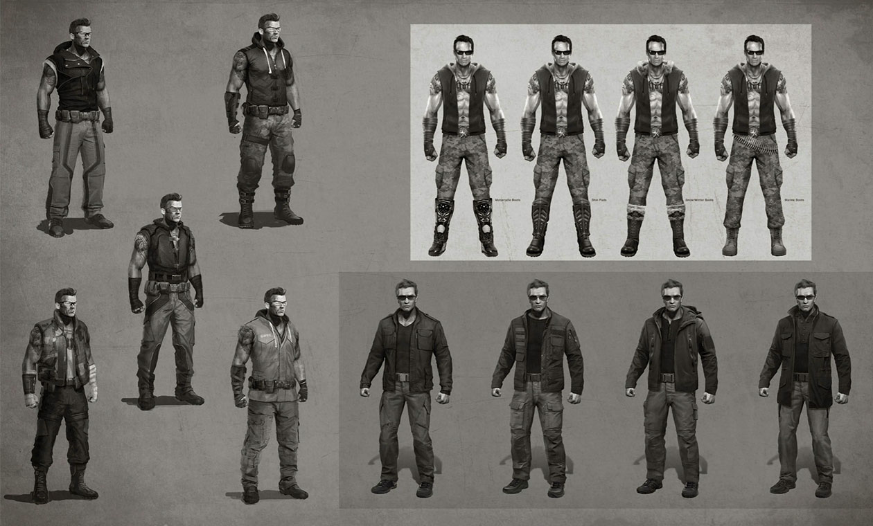 Johnny Cage Sketches from Mortal Kombat X