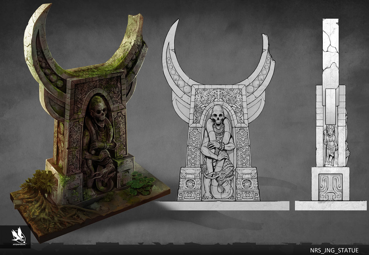 Jungle Statue Art from Mortal Kombat X