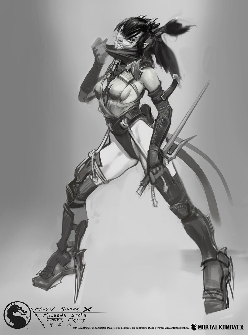 Mileena Rough Concept Art from Mortal Kombat X
