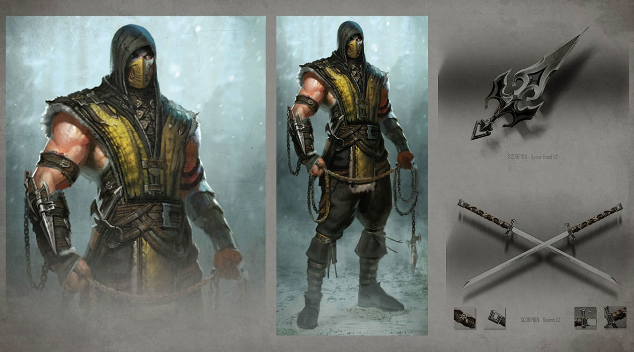 Scorpion Weapons Art from Mortal Kombat X