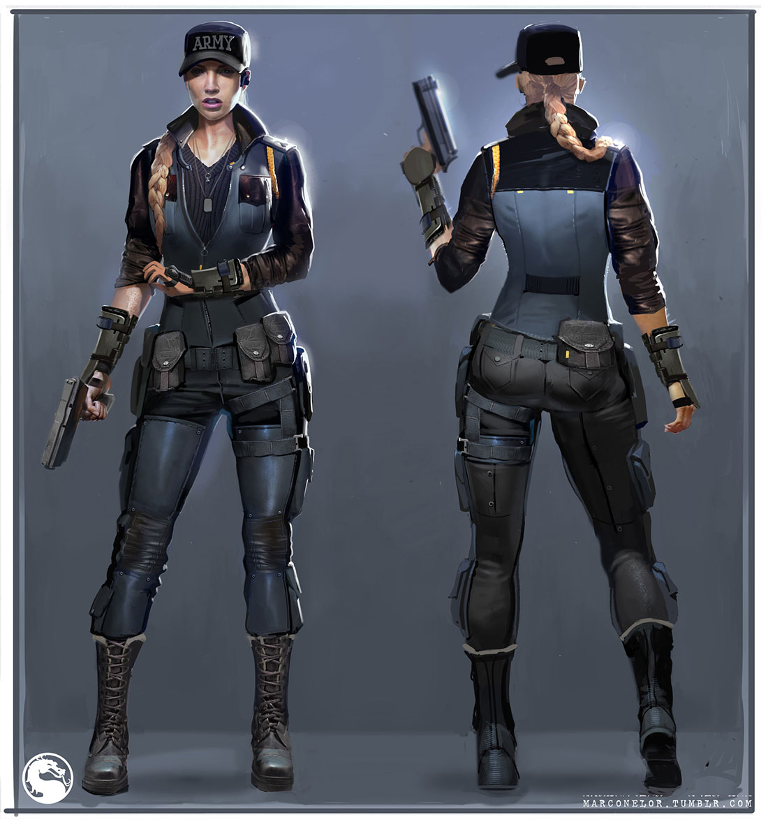 General Sonya Blade Concept Art from Mortal Kombat X