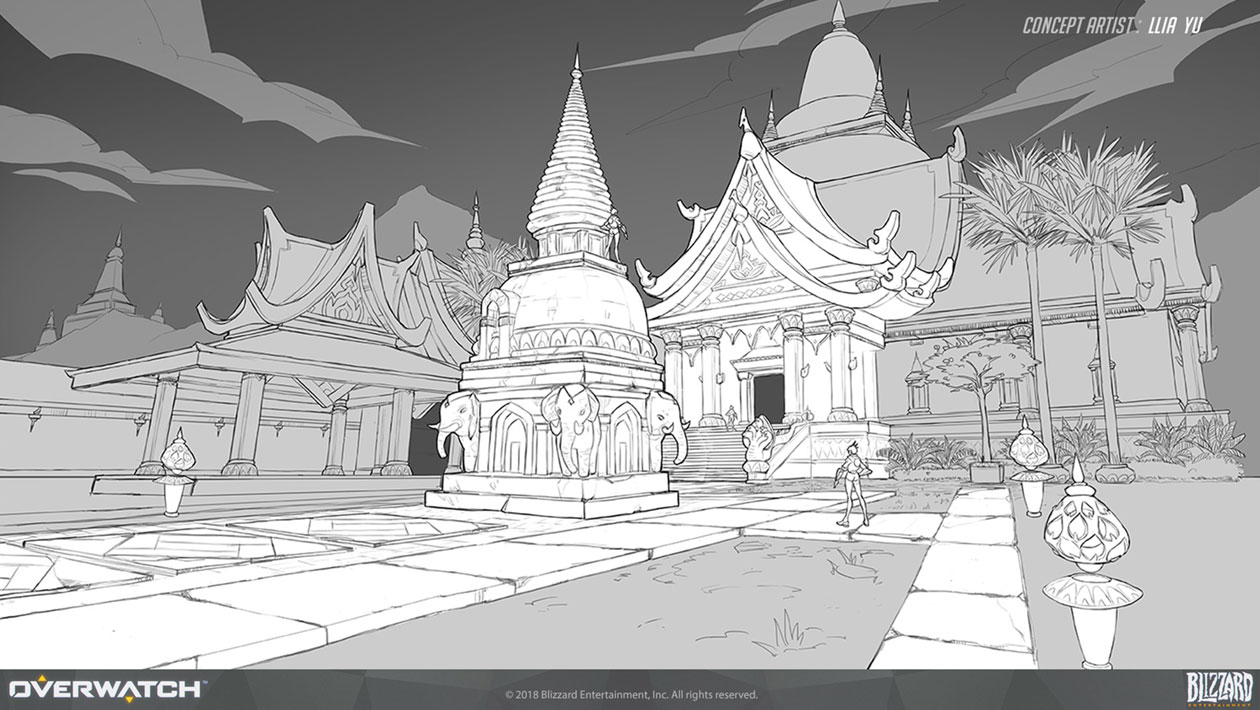 Ayutthaya Concept Art from Overwatch