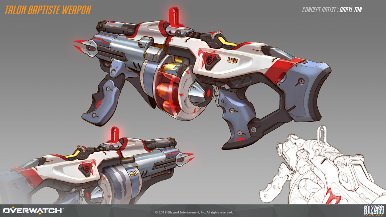 Baptiste Talon Weapon Art from Overwatch