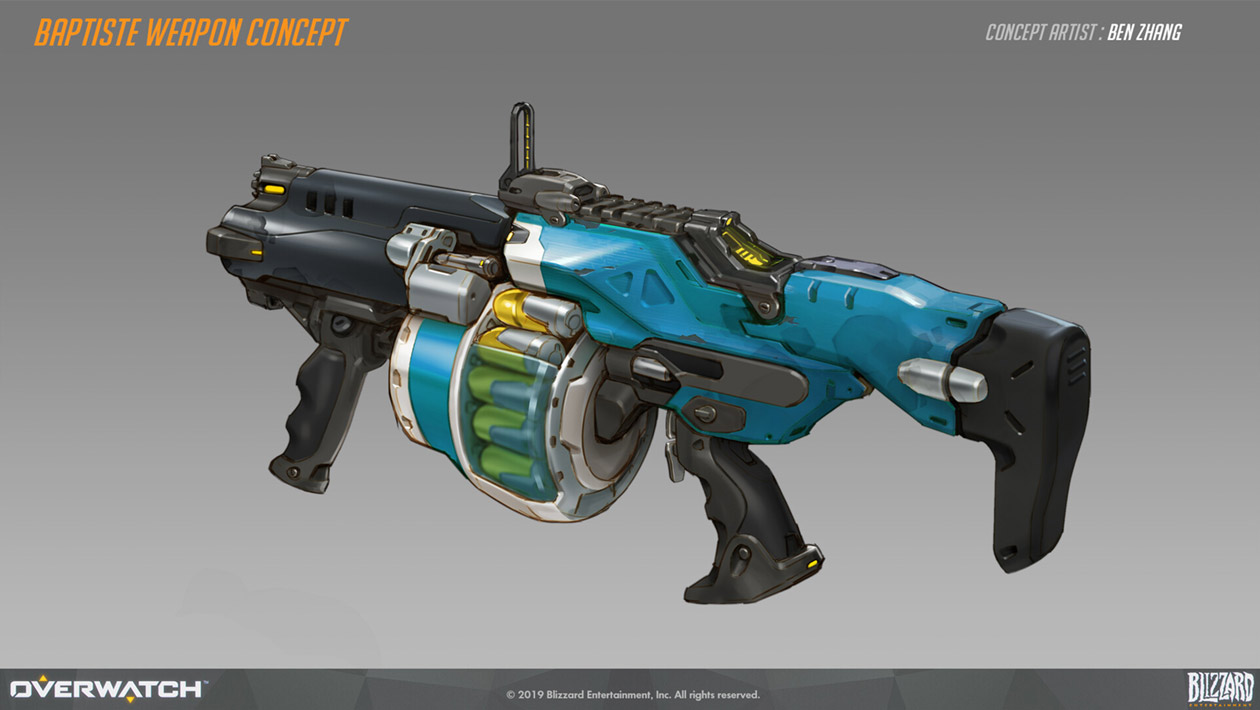 Baptiste Weapon Concept Art from Overwatch