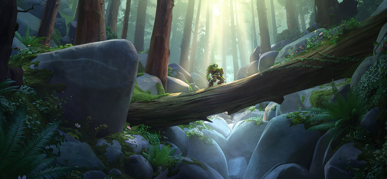 Bastion in Woods Art from Overwatch