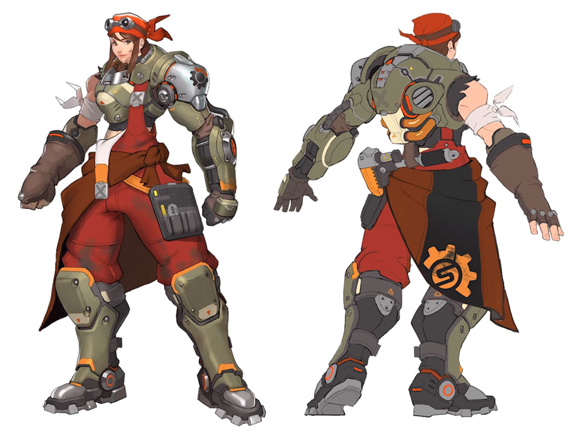 Brigitte Mechanic Skin Art from Overwatch