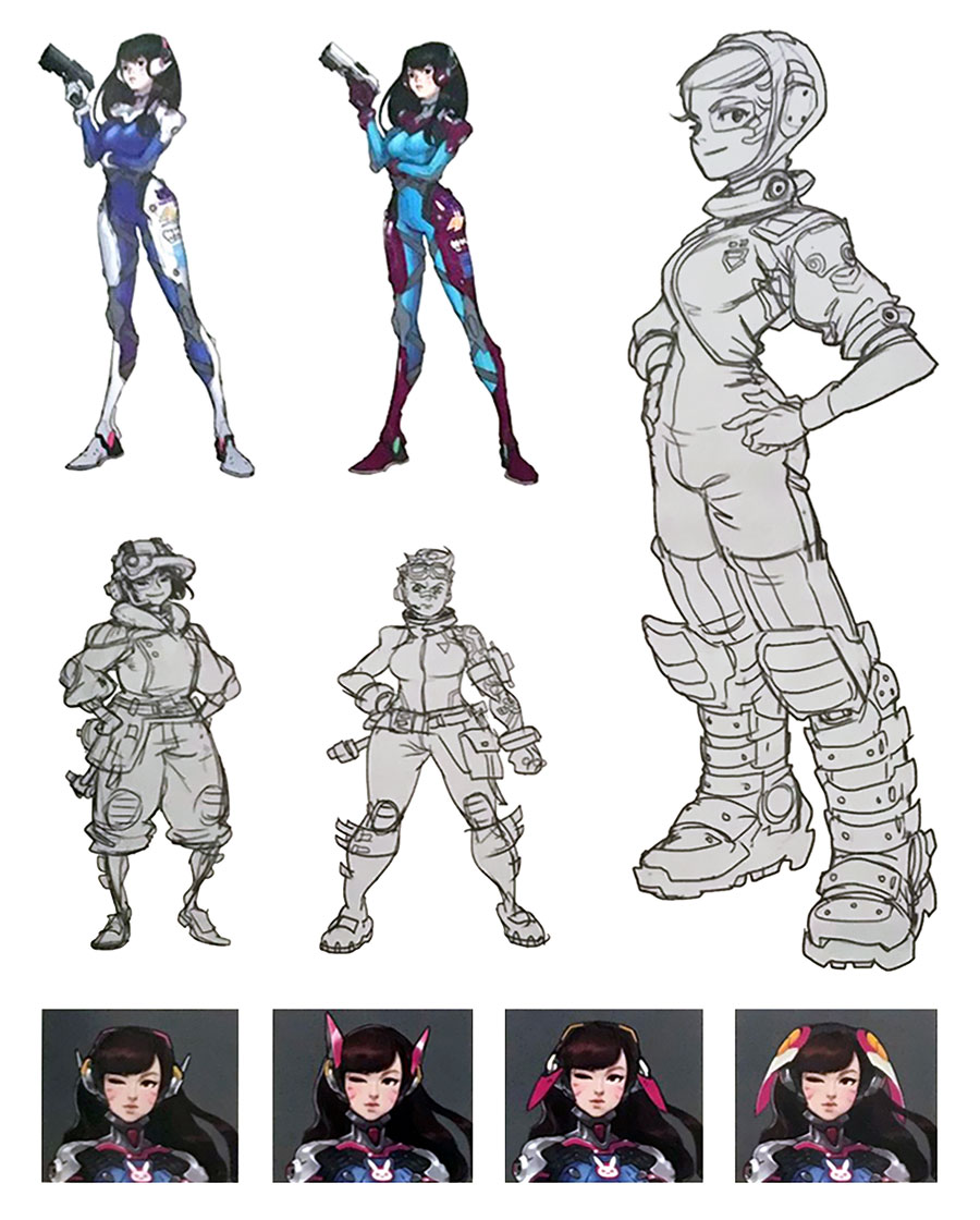 D.Va Early Concept Art from Overwatch