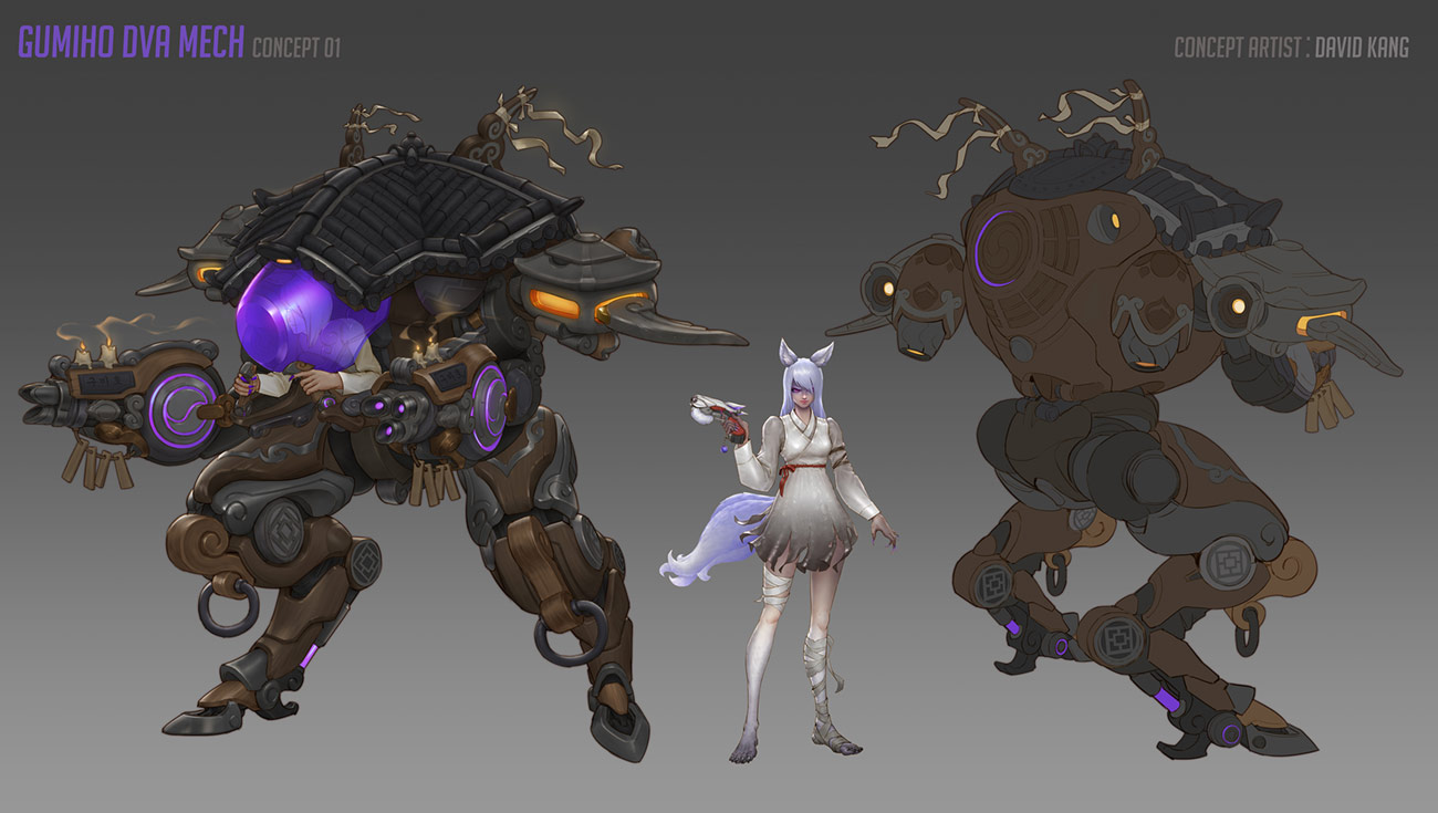 D.Va Gumiho Mech Skin Art from Overwatch