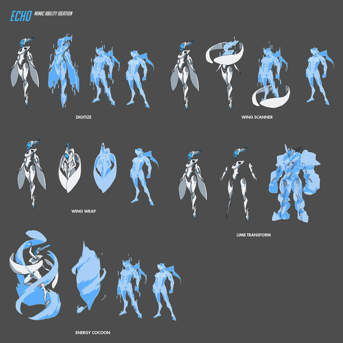 Echo Mimic Ability Ideation Art from Overwatch