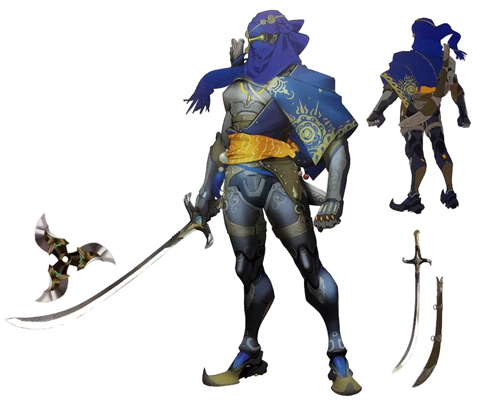 Genji Bedouin Skin Art from Overwatch