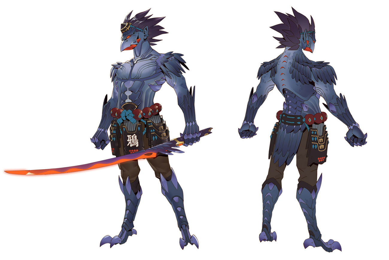 Genji Karasu Tengu Skin Art from Overwatch