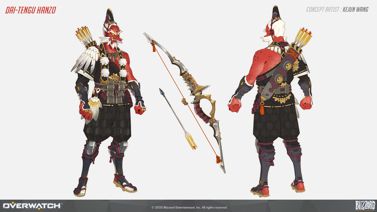 Hanzo Dai Tengu Skin Art from Overwatch