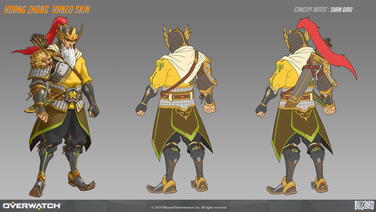 Hanzo Huang Zhong Skin Art from Overwatch