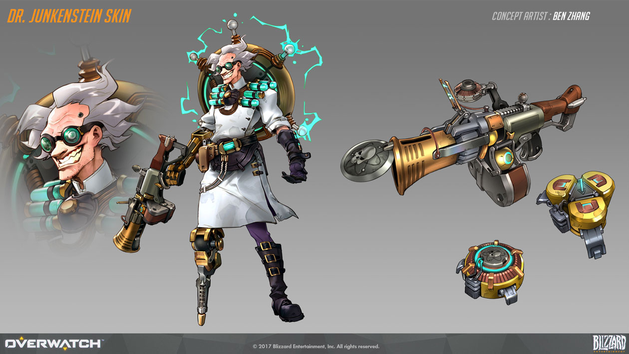 Junkrat Dr. Junkenstein Skin Art from Overwatch