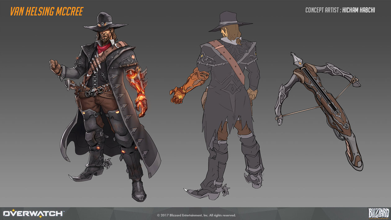McCree Van Helsing Skin Art from Overwatch