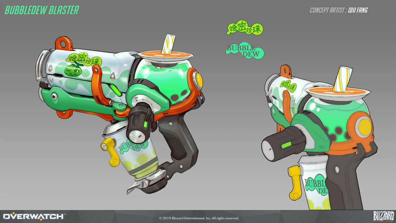 Mei Bubbledew Blaster Art from Overwatch