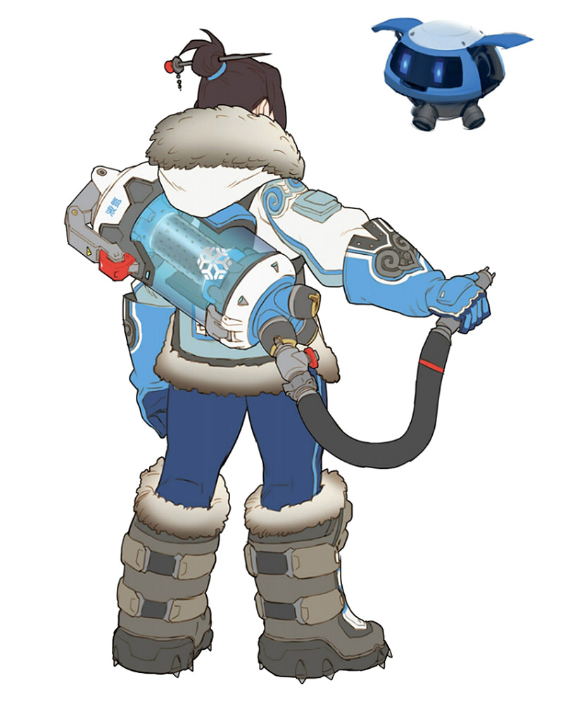 Mei Back Concept Art from Overwatch