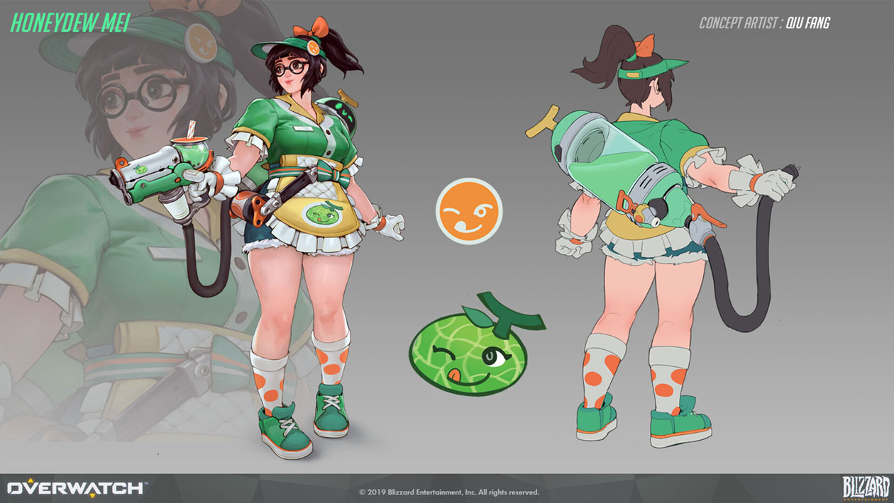 Mei Honeydew Skin Art from Overwatch