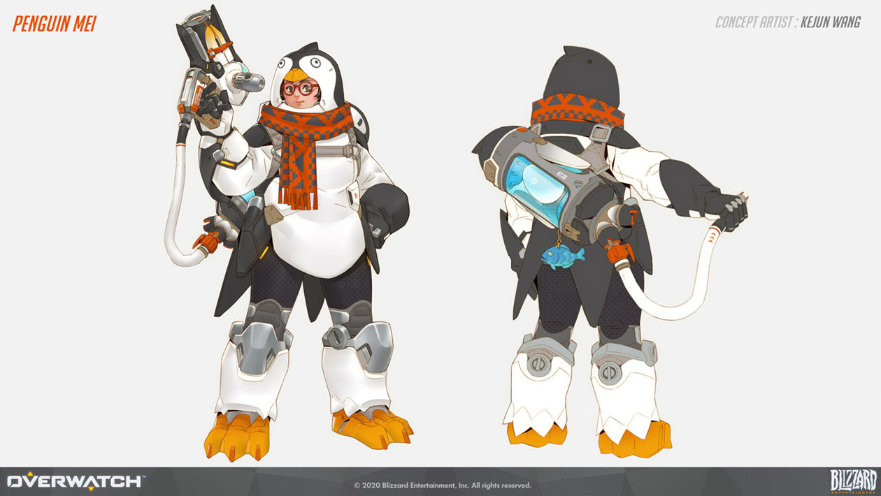 Mei Penguin Skin Art from Overwatch