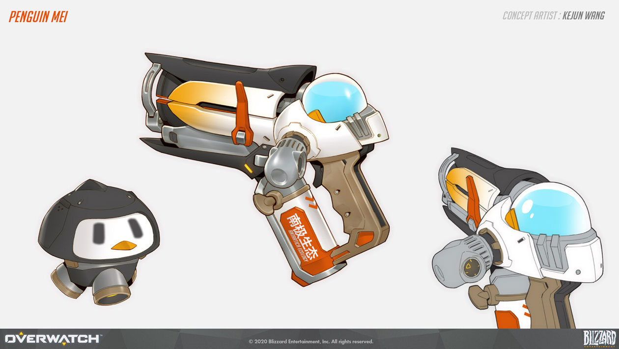 Mei Penguin Weapon Art from Overwatch